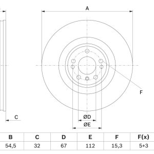BO 0986479E99 Brzdový kotouč BOSCH – lakovaný