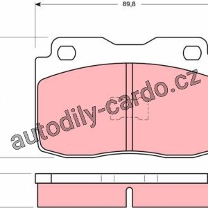 Sada brzdových destiček TRW GDB359 – FIAT UNO 45 84-87 Sada brzdových destiček TRW GDB359 – FIAT UNO 45 84-87