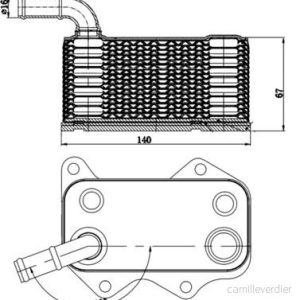 MH CLC 174 000S chladič oleje MAHLE MH CLC 174 000S chladič oleje MAHLE