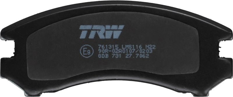 Sada brzdových destiček TRW GDB731 - NISSAN SUNNY