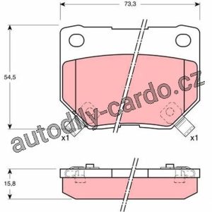 Sada brzdových destiček TRW GDB1007 – NISSAN 300ZX Sada brzdových destiček TRW GDB1007 – NISSAN 300ZX