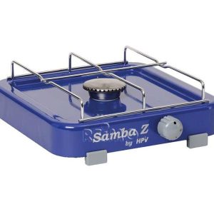 Vařič plynový Samba jednoplotýnkový 50 mbar modrý s pojistkou zapalování včetně hadice 0,8 m 301690