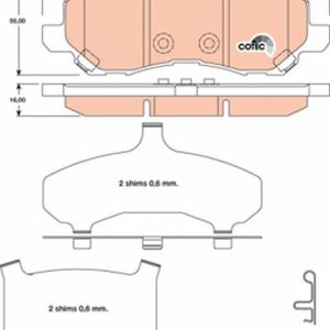 TR GDB4142 Sada brzdových destiček TRW TR GDB4142 Sada brzdových destiček TRW