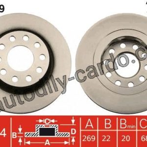 Brzdový kotouč TRW DF4719 – AUDI ALLROAD 02- Brzdový kotouč TRW DF4719 – AUDI ALLROAD 02-