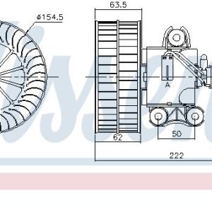 Vnitřní ventilátor NISSENS 87212 Vnitřní ventilátor NISSENS 87212
