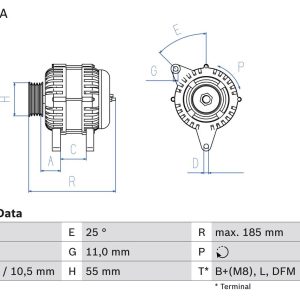 BO 0986083760 Alternátor BOSCH-výmenný díl