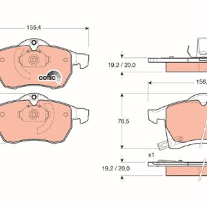 TR GDB1350 Sada brzdových destiček TRW