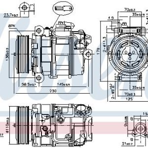 Kompresor klimatizace NISSENS 890358 Kompresor klimatizace NISSENS 890358