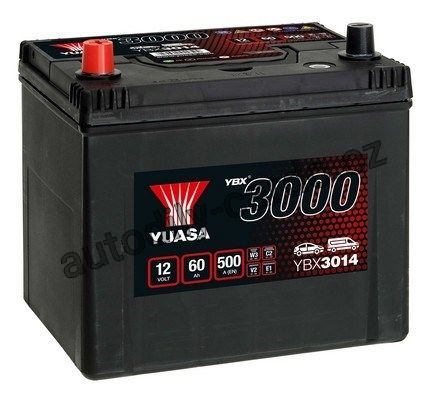 Autobaterie YUASA YBX3014 60Ah 450A 12V L+ /232x175x225/
